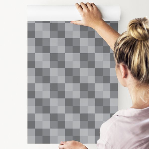 Tapeta Szara Abstrakcyjna Krata zdjęcie 4