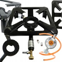 TABORET GAZOWY 7,5kW Palnik gazowy ŻELIWNY Kuchenka Zestaw Reduktor Wąż