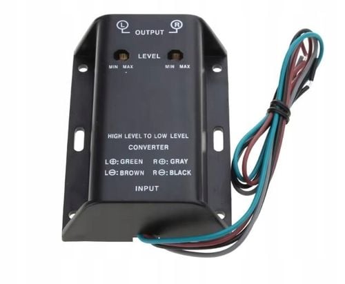 Konwerter poziomu sygnału głośnikowego RCA adapter audio High Low na Arena.pl