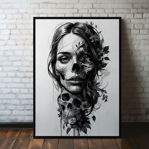 Plakat kobieta zombie portret 61x91 cm na Arena.pl