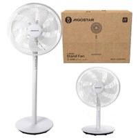 Wiatrak Wentylator Stojący 7 Łopatek 3-Ust Mechaniczny 45W Biały Aigostar