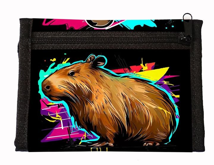 Portfel Kapibara Capybara Portfelik Materiałowy młodzież Dziecięcy zdjęcie 2