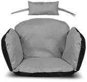 Poduszka ogrodowa 112x113 cm wodoodporna szara