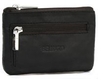 etui na klucze bellugio ze skóry naturalnej - brązowe