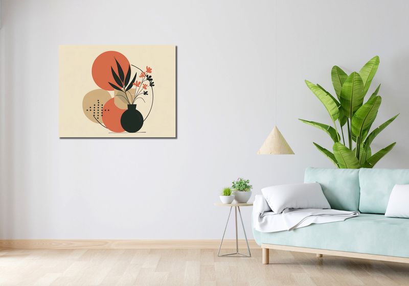 Obraz 90x70cm Wazon z Kwiatami zdjęcie 2