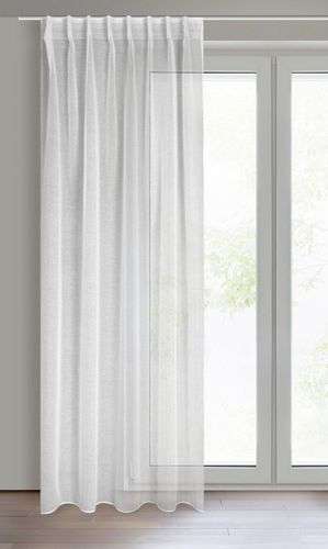 Firana z etaminy na taśmie flex LAYLA 140x300 biała na Arena.pl