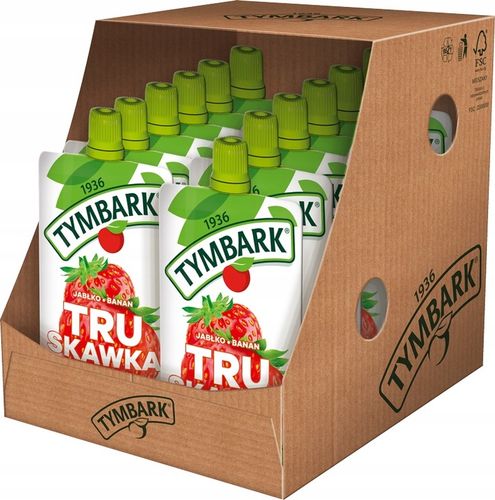 Tymbark Mus 100% truskawka jabłko banan marchew 120 g x 12 sztuk na Arena.pl