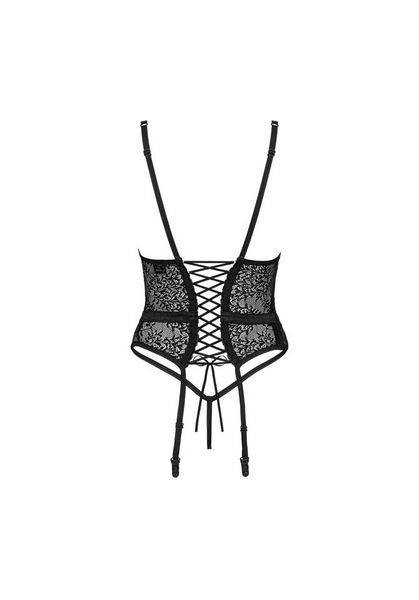 Czarny Gorset i Stringi - Obsessive Yaskana XS/S zdjęcie 4