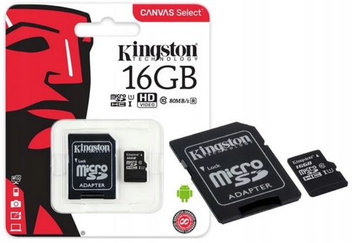 KARTA MICROSD KINGSTON 16GB CLASS 10 + ADAPTER na Arena.pl
