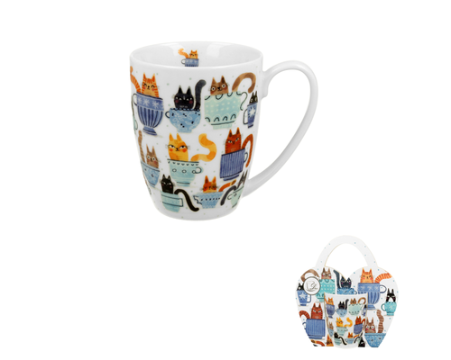 KUBEK DUO KOT KOTY W FILIŻANKACH NA PREZENT 360 ML na Arena.pl