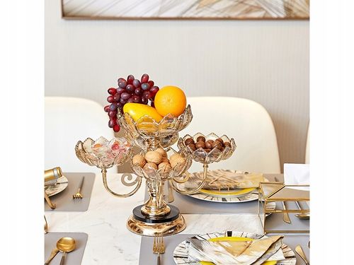 PIĘTROWA PATERA NA CIASTO OWOCE SŁODYCZE OBROTOWA ELEGANCKA DESIGN LOOK na Arena.pl