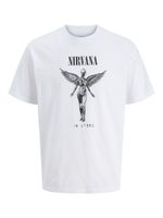 Jack&Jones koszulka t-shirt Nirvana JPRBLUNIRVANA SS TEE 12287521 BRIGHT WHITE XL
