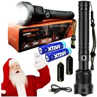 LATARKA LED TAKTYCZNA USB Akumulator Bardzo MOCNA Wysoka JAKOŚĆ LATARKI