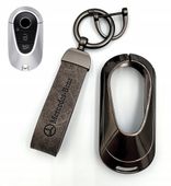 3w1 MERCEDES ETUI na kluczyk pilot + BRELOK skórzany Mercedes C E GLC GLE S