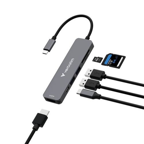 Hub USB Verbatim Multi Port Essentials USB-C PD, USB-A 3.0, USB-A 2.0, HDMI na Arena.pl