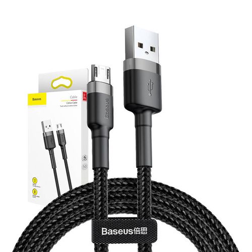 kabel usb do micro usb baseus cafule 2.4a 0.5m (szaro-czarny) na Arena.pl