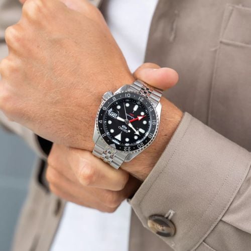 ZEGAREK MĘSKI SEIKO 5 SPORTS SSK001K1 GMT AUTOMAT WR100 + BOX na Arena.pl