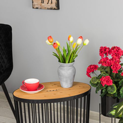 Wazon Ceramiczny Baryłka  Szary flakon na Arena.pl