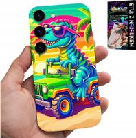 ETUI DO SAMSUNG GALAXY S23 PLUS - DINOZAUR W CIĘŻARÓWCE WZORY DLA DZIECI