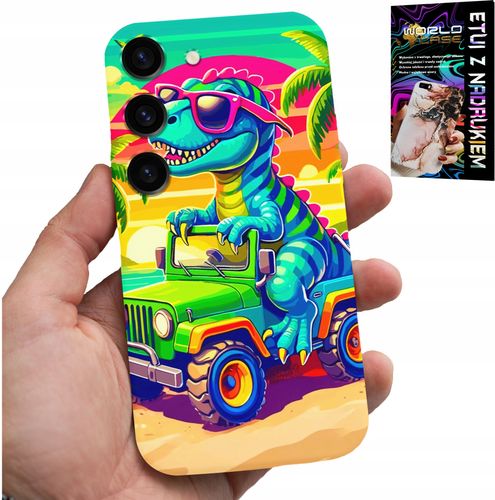 ETUI DO SAMSUNG GALAXY S23 PLUS - DINOZAUR W CIĘŻARÓWCE WZORY DLA DZIECI na Arena.pl