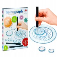 2X Spirograf zestaw do rysowania wzorów 22 szablony 3 pisaki kreatywna zaba