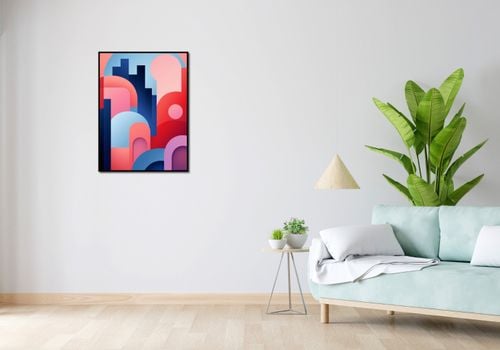 Plakat 60x80cm Miasto Kolorów na Arena.pl