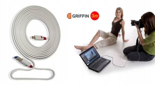 Oryg. kabel GRIFFIN płaski 3m fast 5A USB TYP C na Arena.pl