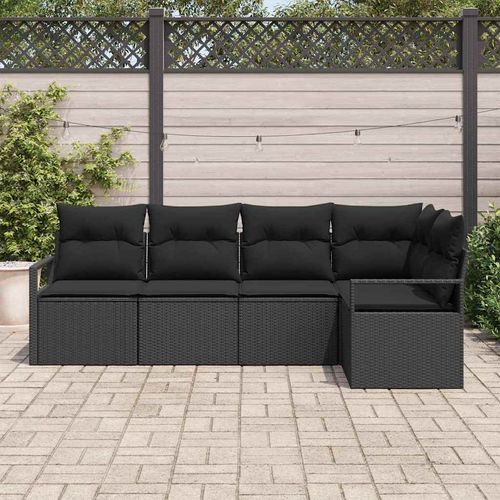 Zestaw Sof 5 pcs Czarny polirattan na Arena.pl