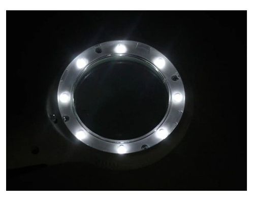 LUPA CZYTANIA SZKŁO POWIĘKSZAJĄCE 4X RĘCZNA 8 DIOD LED ZWY na Arena.pl