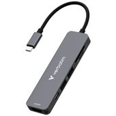 adapter hub verbatim usb-c/hdmi/usb-a    3.2/usb-a 2.0/sd/microsd