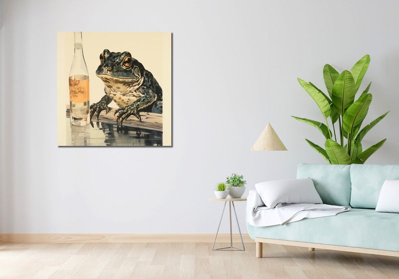 Obraz 90x90cm Refleksje Błotniaka zdjęcie 2