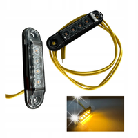 Lampa obrysowa żółta pomarańczowa płaska LED dymiona graphite dark 12/24V