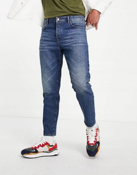 JEANSY MĘSKIE NIEBIESKIE PROSTE 7/8* W26 L30 VAF zdjęcie 1