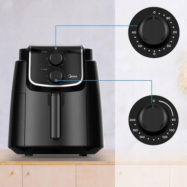 Frytkownica beztłuszczowa Midea MF-TN40D2 1500W 4L 35-200*C Timer 60min 8w1 zdjęcie 2