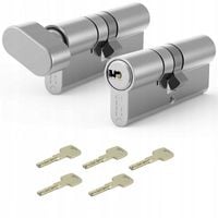 ZESTAW WKŁADEK SYSTEM JEDNEGO KLUCZA GERDA EVO NIKIEL SATYNA 35/50+G35/50