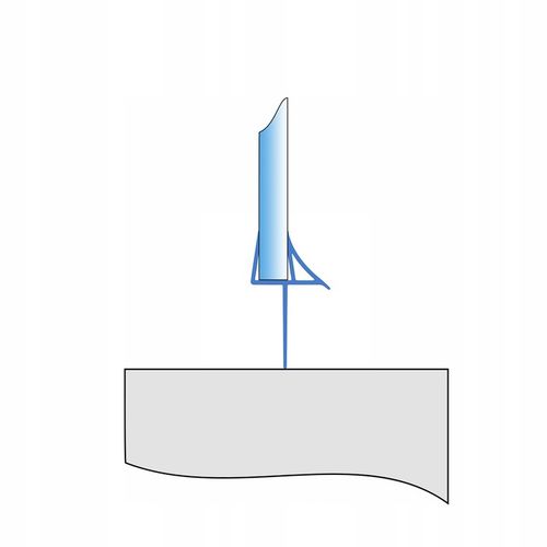 USZCZELKA DO KABINY PRYSZNICOWEJ SZYBY DRZWI DOLNA Z OKAPNIKIEM 6-8mm 100CM na Arena.pl