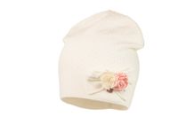 Jamiks Antonina organic czapka dla dziewczynki wiskoza ecru 50-52