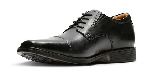 Clarks Półbuty męskie wizytowe - Tilden Cap - rozmiar 40 - Czarny, skóra na Arena.pl