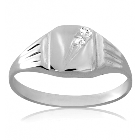 SREBRNY SYGNET Z CYRKONIAMI PRÓBA SREBRA 925 GRAWER GRATIS na Arena.pl