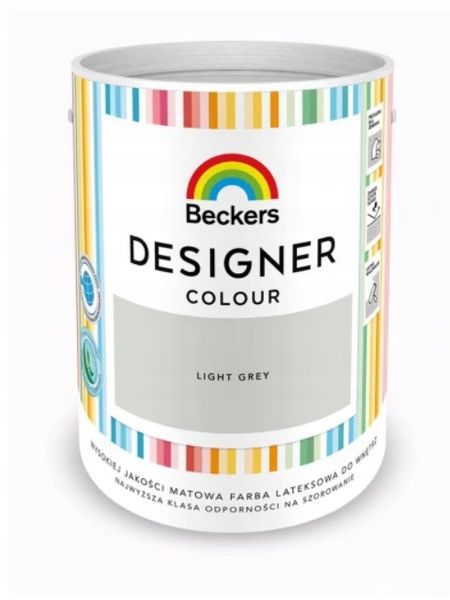 Farba Lateksowa Beckers Designer LIGHT GREY 5L zdjęcie 1