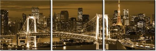 90 80CM OBRAZ T3 ELEM RAINBOW BRIDGE TOKIO DRUK ŚCIENNY na Arena.pl