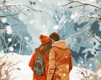 Plakat 50x40cm Razem w Śniegu