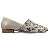Clarks Czółenka - Pure Tone Cushion Plus - rozmiar 37 - szary wężowy, skóra