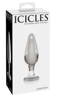 icicles model 26 szklany korek do masażu ręcznie wykonany 11 cm
