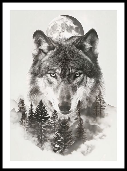 Plakat 42x59,4cm Wilczy Duch Lasu zdjęcie 3