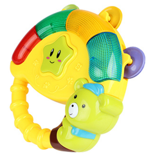 Interaktywny Tamburyn Z Misiem Dla Dzieci Grzechotka Światełka I Melodie na Arena.pl