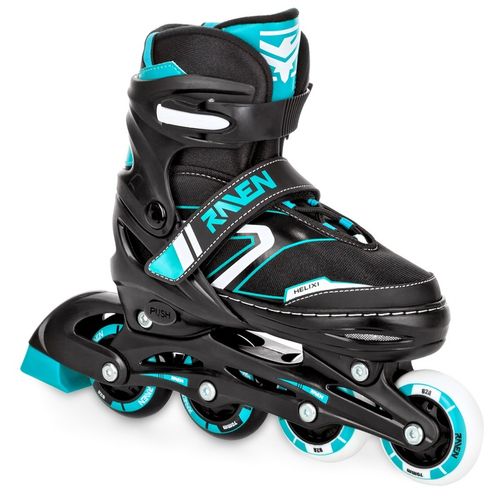 Rolki Wrotki Regulowane 3w1 RAVEN Helixi Black/Mint 34-37 Kółko LED na Arena.pl