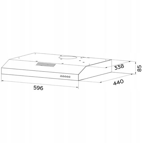 Podszafkowy Okap Ciarra 60 cm z Oświetleniem LED - Model CBCS6903D-S na Arena.pl