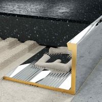 Profil L licowy prosty 10 mm długość 250 cm, mosiężny, chromowany