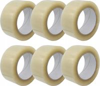 Taśma pakowa klejąca akrylowa akryl transparent 48/132 6szt